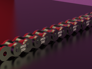 standard roller chain - ansi 200 3D मॉडल