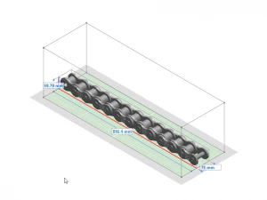 standard roller chain - ansi 200 3D Model