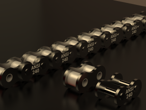standard roller chain - ansi 240 3D Model