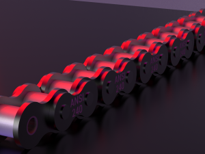 standard roller chain - ansi 240 Modelo 3D