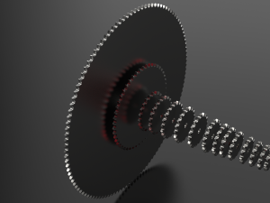 ansi 40 roller chain sprockets - 56 sprokets 3D Model