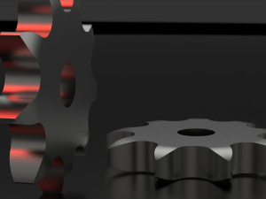 ansi 40 roller chain sprockets - 56 sprokets 3D-Modell