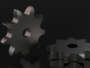 ansi 40 roller chain sprockets - 56 sprokets 3D-Modell