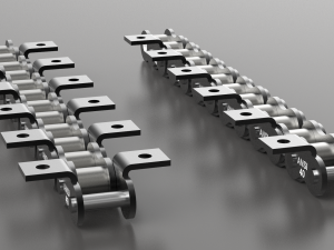 roller chain ansi 40 with attachment a1 and k1 3D Model