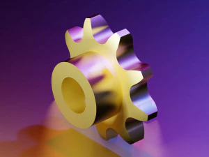 pacote de 40 rodas dentadas com cubo ansi 40 - modelo de impress&atilde;o 3D Modelo 3D