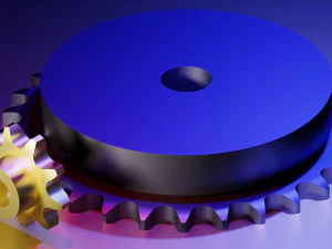 pack of 40 sprockets with hub ansi 40 - 3d print model 3D Model