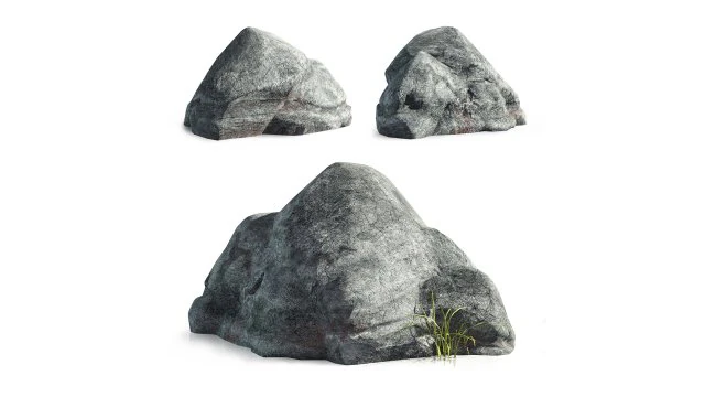 large granite stone 3D Model .c4d .max .obj .3ds .fbx .stl .blend