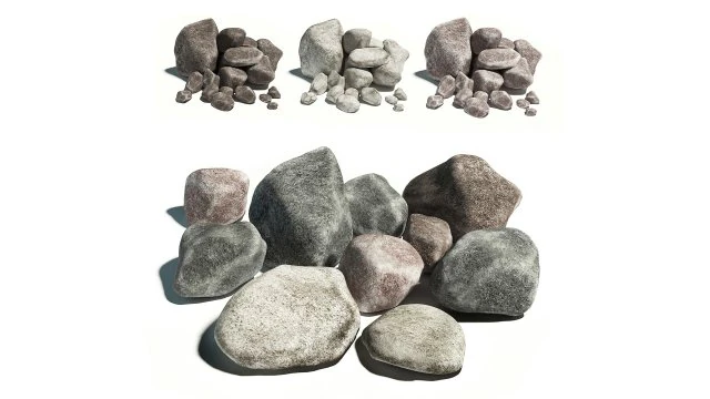 stones l03 3D Model .c4d .max .obj .3ds .fbx .stl .blend 