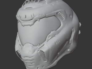 casco doom slayer doom helmet 3D 打印模型