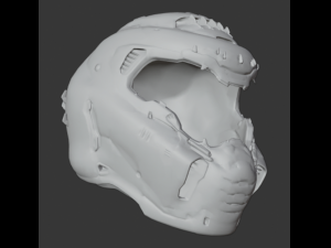 casco doom slayer doom helmet Modèles 3D en vedette