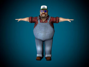 il signor giramondo personaggio maschile Modello 3D