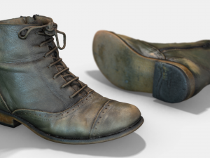 photoscanned female ankle boots Modelo 3D