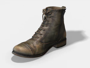 photoscanned female ankle boots 3D Model