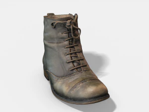 photoscanned female ankle boots 3D Model