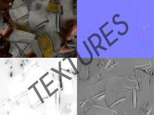 botas curtas femininas de couro - photoscanned pbr Modelo 3D