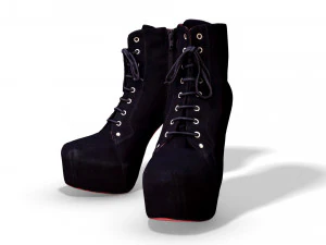 botas femininas de salto alto - 3d photoscanned pbr Modelo 3D