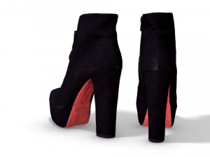 botas femininas de salto alto - 3d photoscanned pbr Modelo 3D