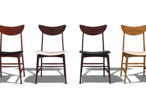 scandinavian design chair 70 - photoscanned pbr 3D Model