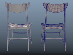 scandinavian design chair 70 - photoscanned pbr 3D 模型