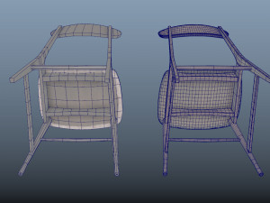 scandinavian design chair 70 - photoscanned pbr 3D 模型