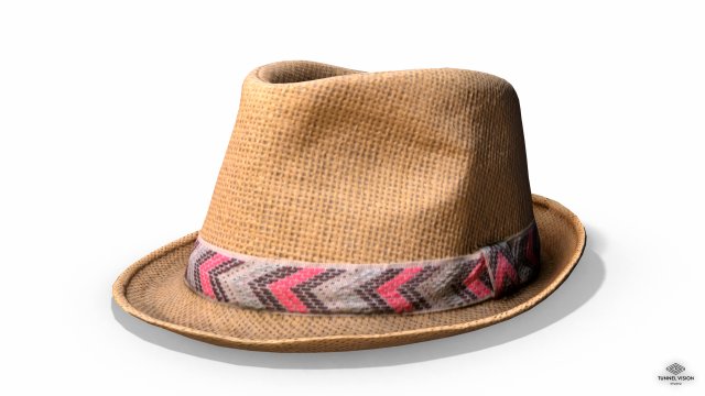 Straw hat ibiza - photoscanned pbr 3D Модель .c4d .max .obj .3ds .fbx .stl .blend