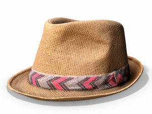 Straw hat ibiza - photoscanned pbr 3D 모델