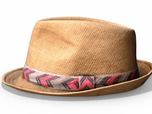 Straw hat ibiza - photoscanned pbr 3D Модель