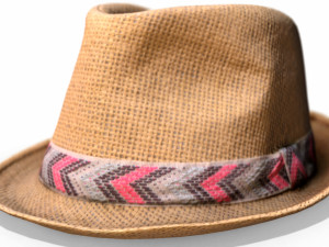Straw hat ibiza - photoscanned pbr 3D Модель