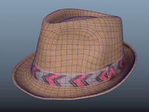 Straw hat ibiza - photoscanned pbr 3D Модель