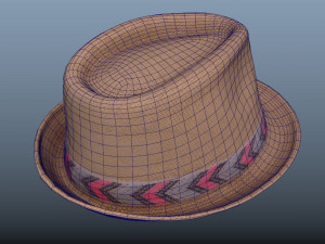 Straw hat ibiza - photoscanned pbr 3D Модель