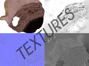 fur trim heel boots - photoscanned pbr 3D Model