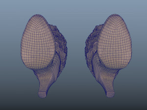 fur trim heel boots - photoscanned pbr Modèle 3D