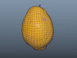 fruit citron - photoscanned pbr 3D Model