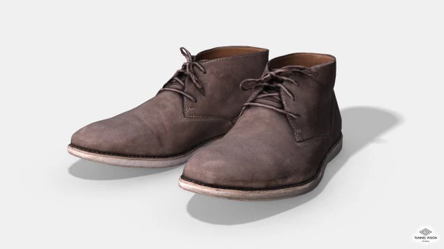 clarks men boots - photoscanned pbr 3D Model .c4d .max .obj .3ds .fbx .stl .blend 