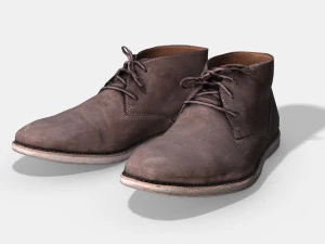 clarks men boots - photoscanned pbr 3D Model