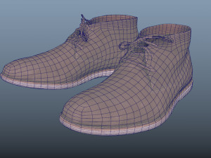 clarks men boots - photoscanned pbr 3D Model