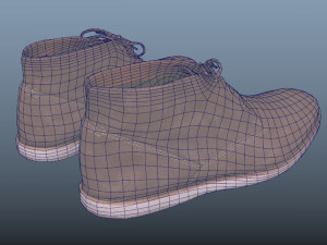 clarks men boots - photoscanned pbr 3D Model