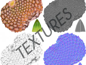 exotic fruit pineapple - photoscanned pbr 3D Model