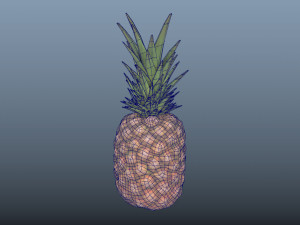 exotic fruit pineapple - photoscanned pbr Modelo 3D