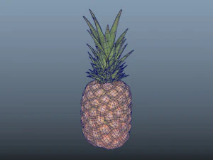 exotic fruit pineapple - photoscanned pbr 3D Model