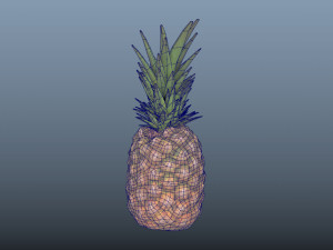 exotic fruit pineapple - photoscanned pbr Modelo 3D