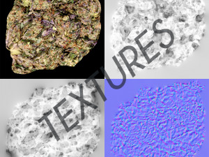marijuana bud 3 - photoscanned pbr 3D Модель