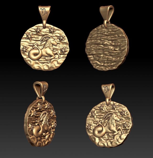 horoscope capricorn pendant Modèles 3D en vedette .c4d .max .obj .3ds .fbx .stl .blend 