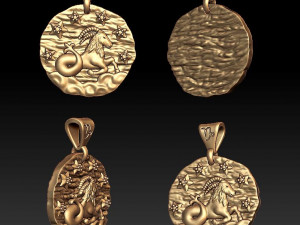 horoscope capricorn pendant 3D Print Model