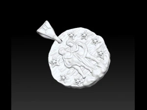 horoscope gemini pendant 3D Print Model