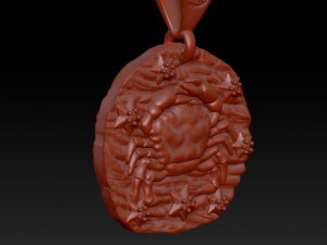horoscope cancer pendant 3D प्रिंट मॉडल