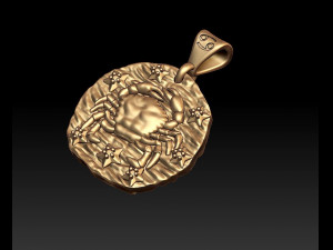 horoscope cancer pendant 3D प्रिंट मॉडल
