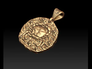 horoscope cancer pendant 3D Print Model