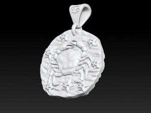 horoscope cancer pendant 3D प्रिंट मॉडल