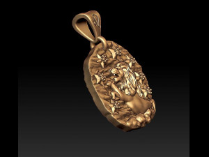 horoscope lion pendant 3D Baskı Modeli